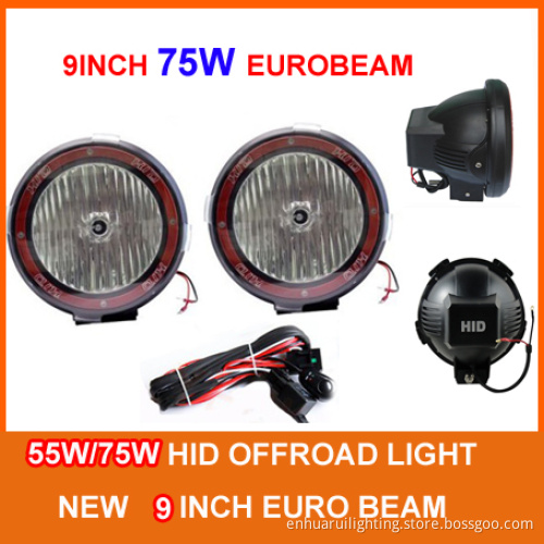 9inch HID Offroad Light, 35W/55W/75W, Eurobeam, HID Xenon Spotlight (9009A)